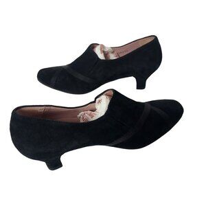 BeautiFeel Womens Black Suede Leather Heel Shoes Size 37